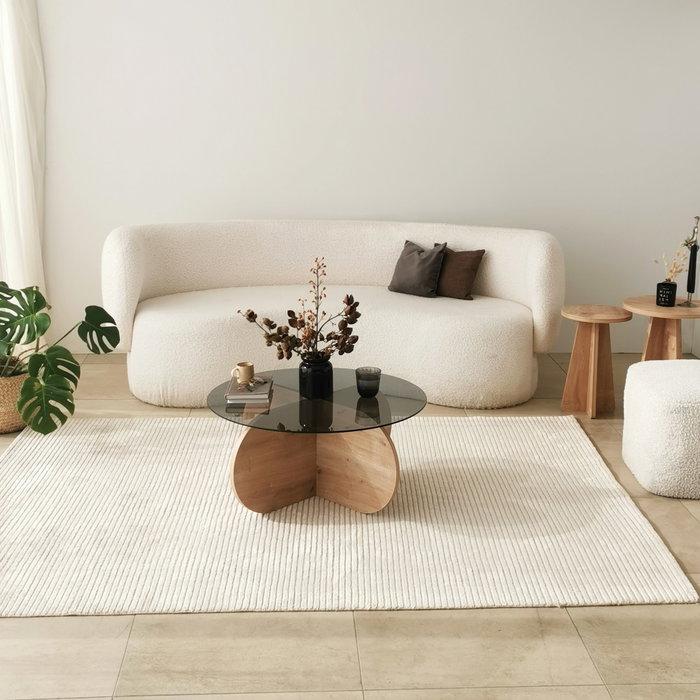 Hanah Home Bubble Mesa de Centro Roble y Fume